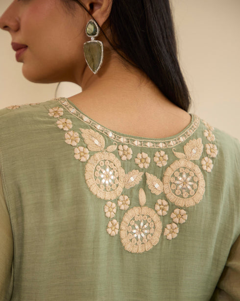 Sage Mogra – Dori Embroidered A-Line Suit Set